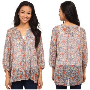 Joie Floral Silk Blouse