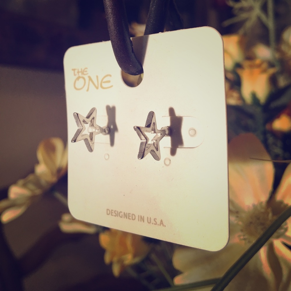 Silver Star post earrings