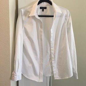 Banana Republic Long Sleeve White - size 12