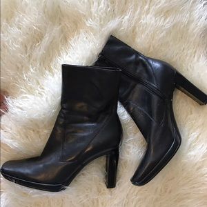 Nine West real leather booties. Size 8