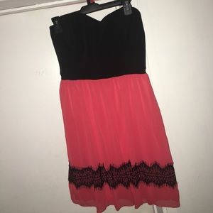 Black and orange dress