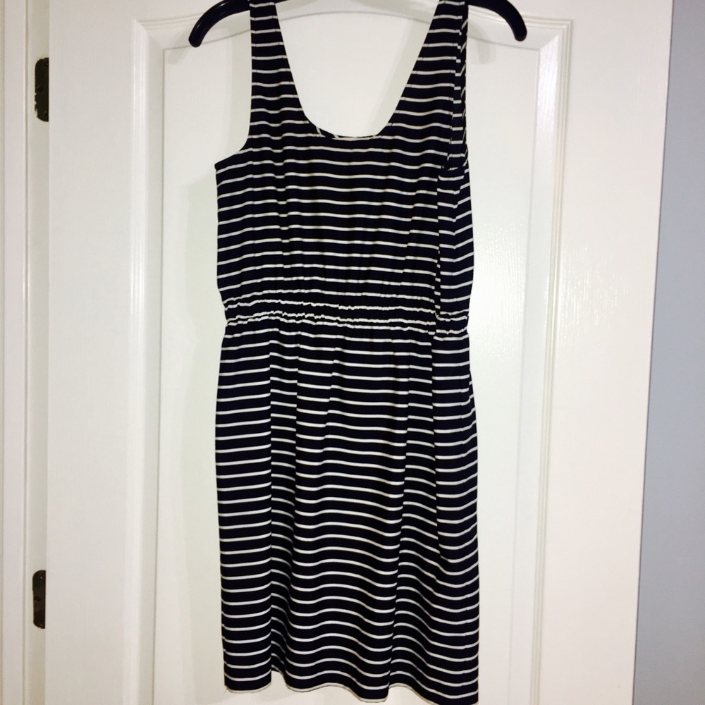 Loft Small Black/White Summer Dress