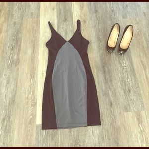 Fun fit black and gray mini dress