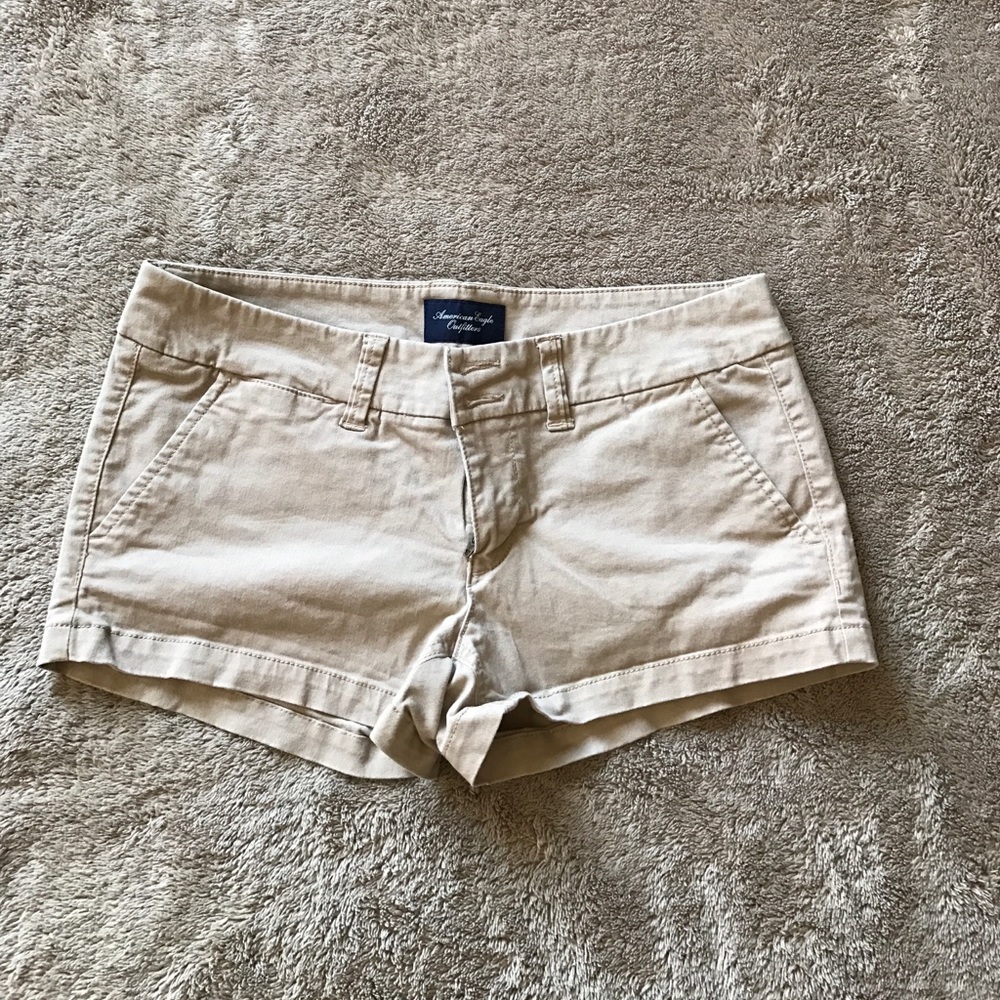 Khaki mini shorts