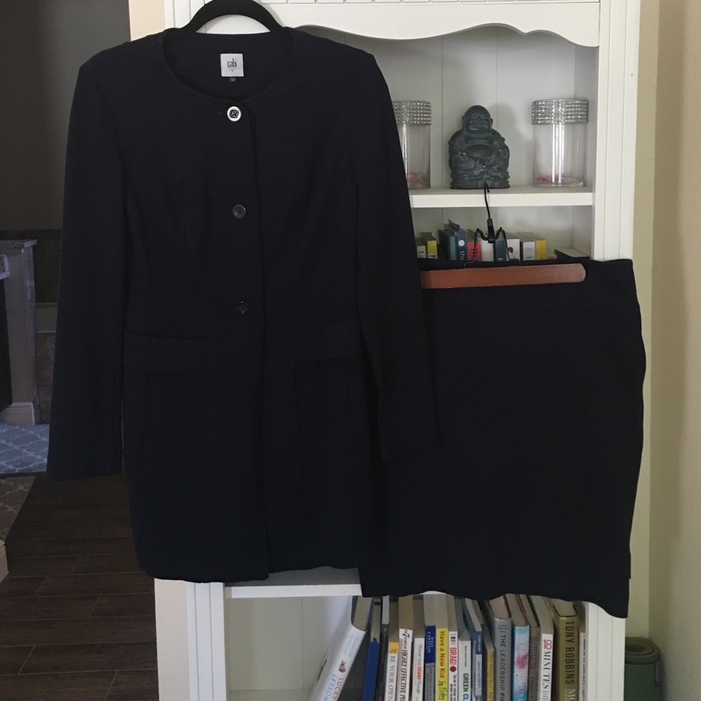 Cabi Navy Suit - Small Jacket and Size 10 Skirt