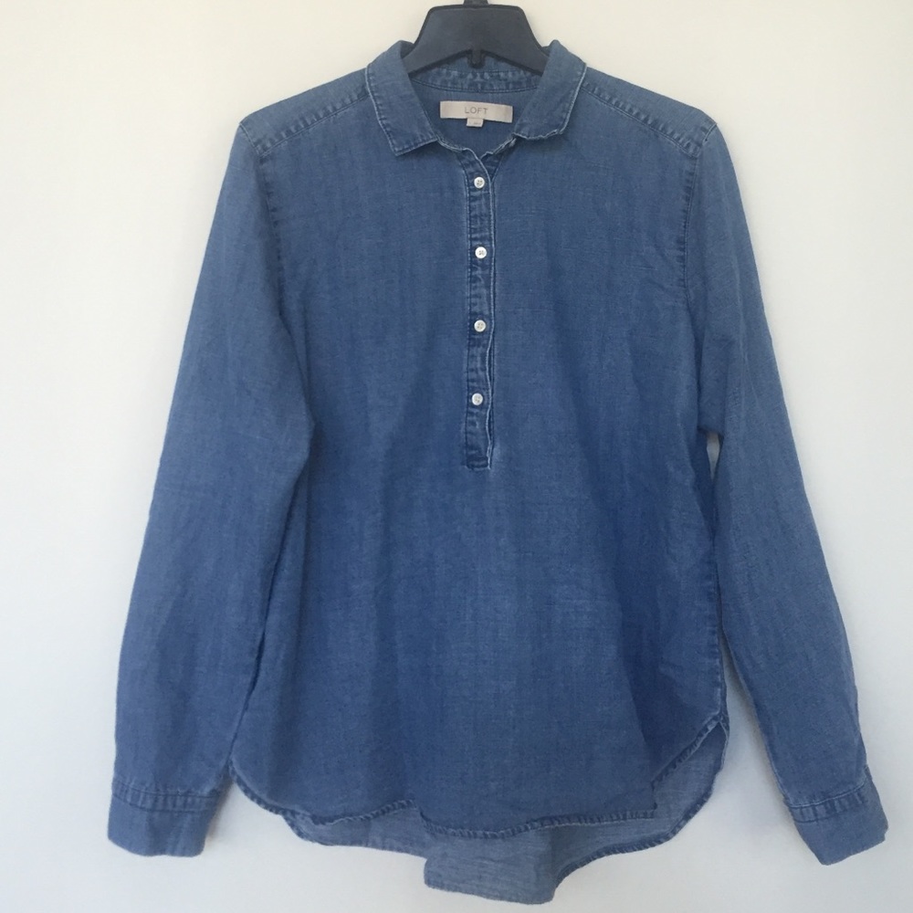 LOFT Denim Button Up