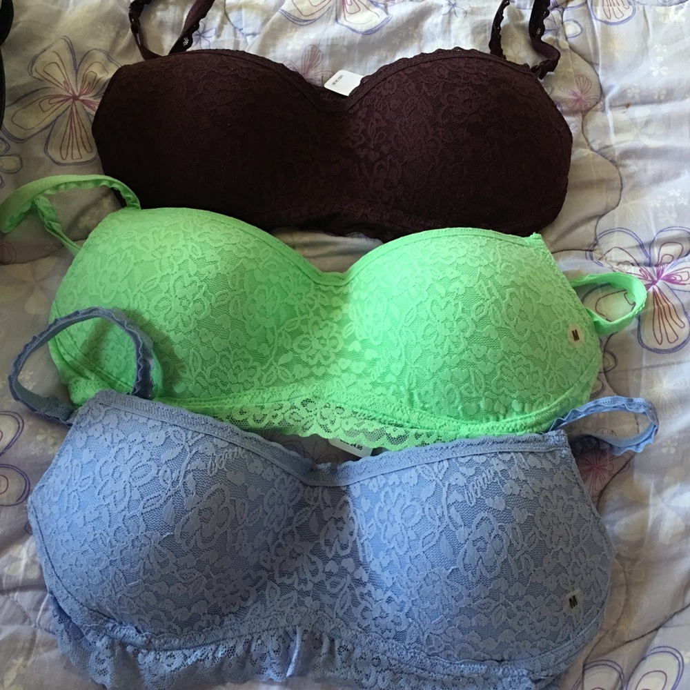 NWT 2 Aerie Medium Scoop Push Up Bralettes