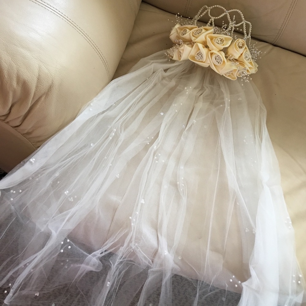 juliettestyle pearl & rosette wedding cap