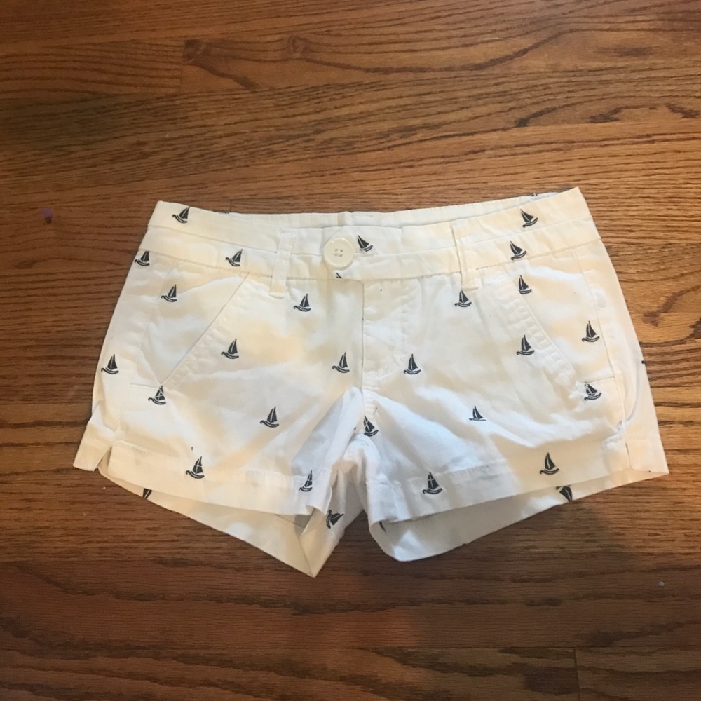Nautical white shorts