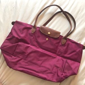 Crimson Longchamp Large Tote