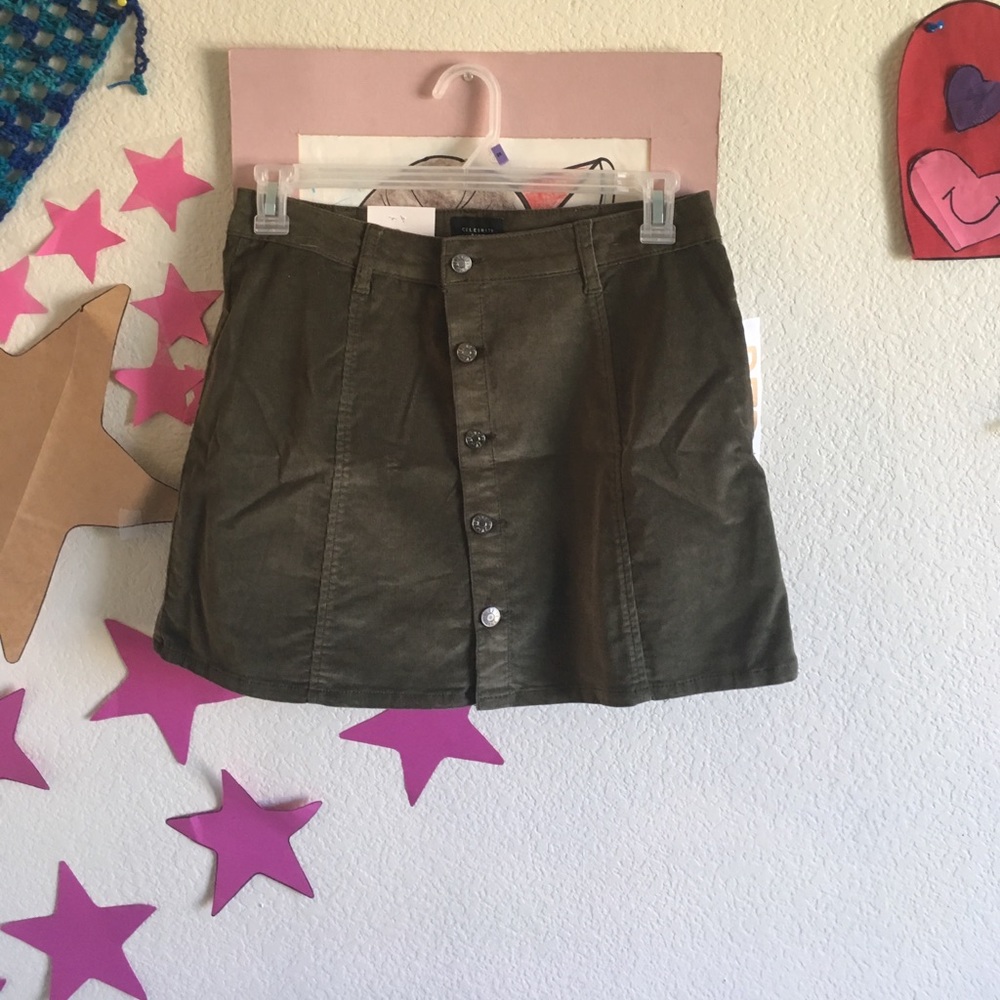 Olive dark green skirt