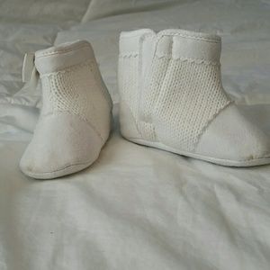 First steps white booties