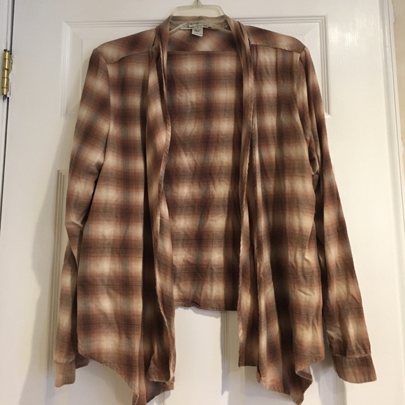 American Rag open front plaid shirt - Picture 1 of 1