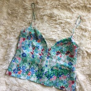 Floral crop top size SMALL
