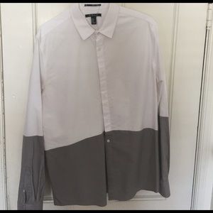 Colorblock button down