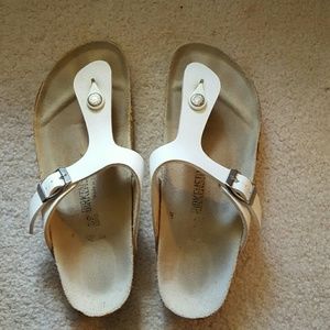 White sandals