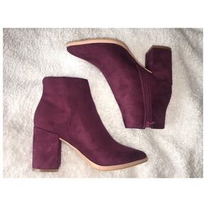 new maroon booties