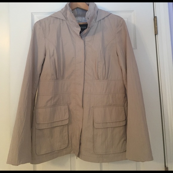 Nylon beige Kensie spring jacket - Picture 1 of 5