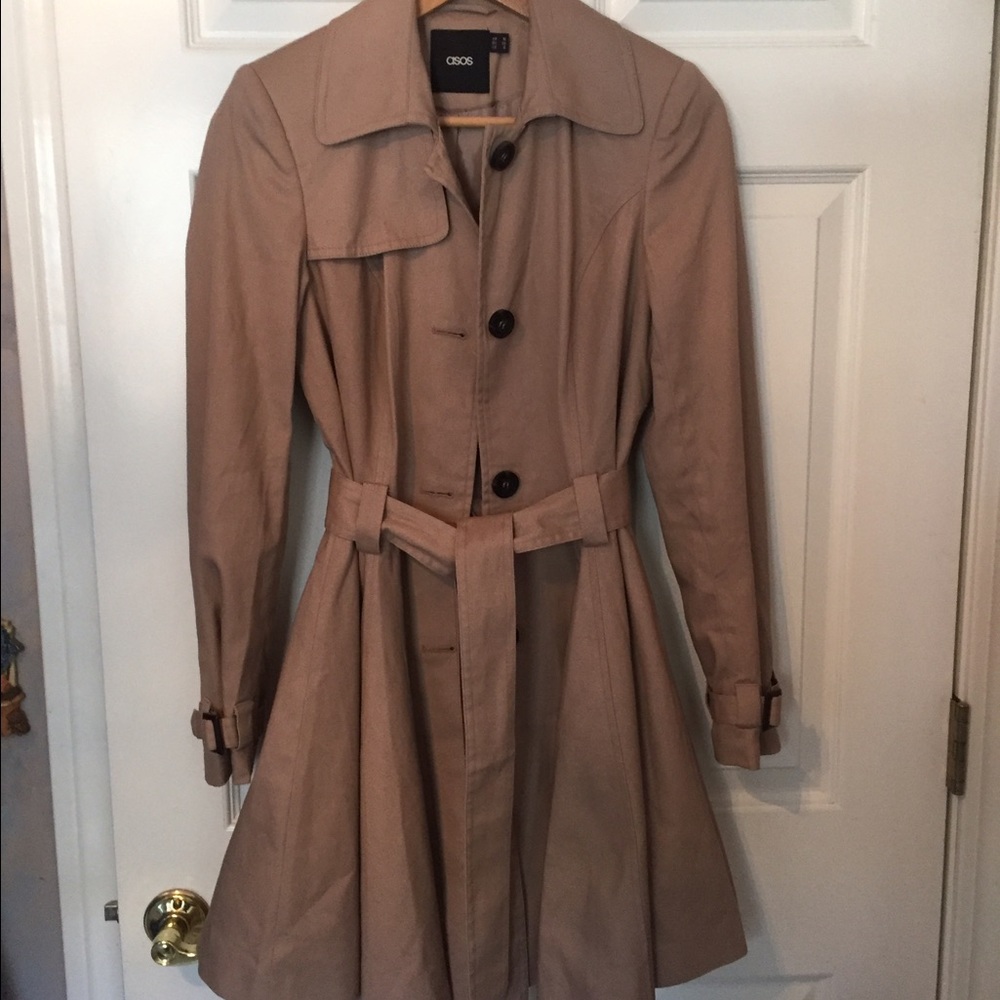 Asos size 6 adorable A-line Trench coat.