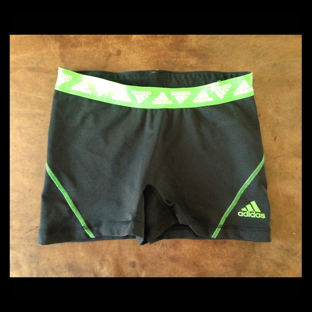 Feminine ADIDAS reversible running shorts.
