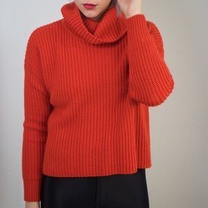 Poppy Red Cable Sweater