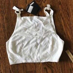 Reformation crop top tie straps