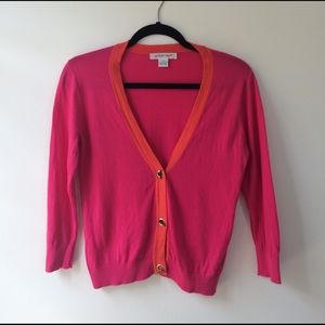 August silk citrus pink cardigan