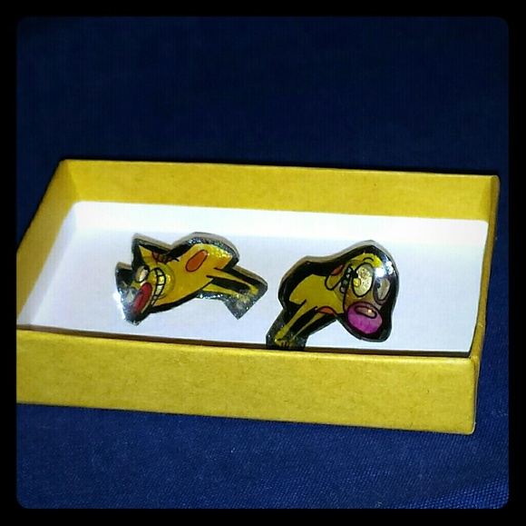 CatDog Nickelodean Stud Earrings - Picture 3 of 5