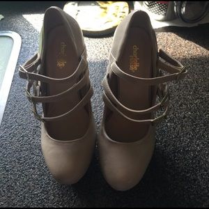 Charlotte Russe beige heels