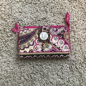 Very berry paisley turn lock wallet