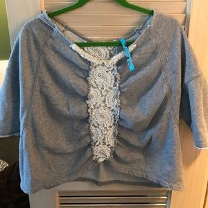 Free people crop sweatshirt