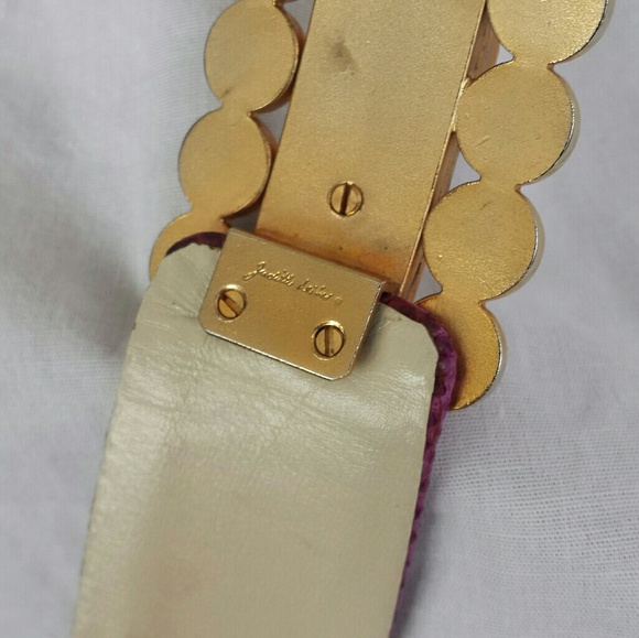 Judith Leiber Purple Lizard Adjustable Belt main image 2