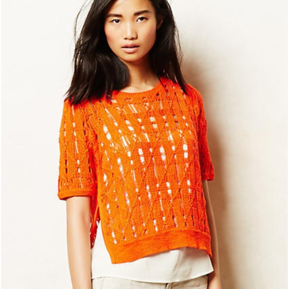 Anthropologie Open Knit Top