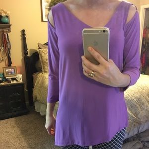 Purple cut out blouse Last Tango