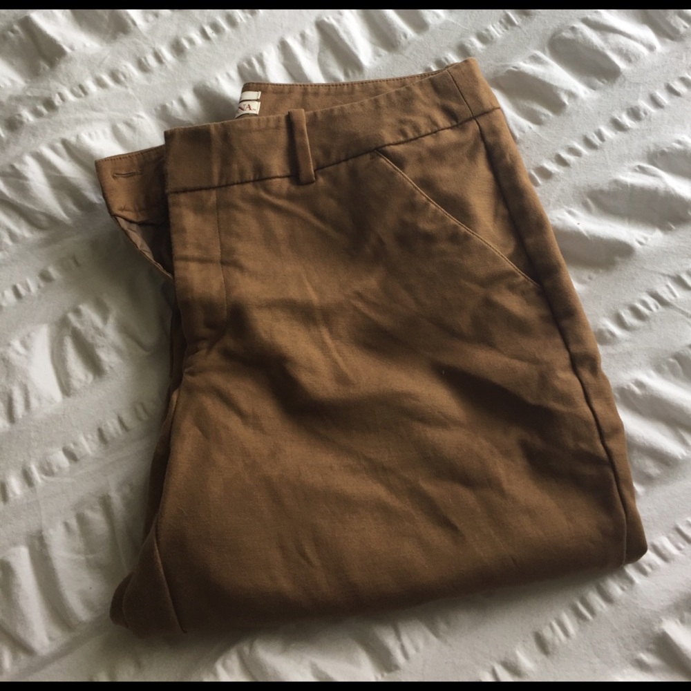 Tan trouser capris