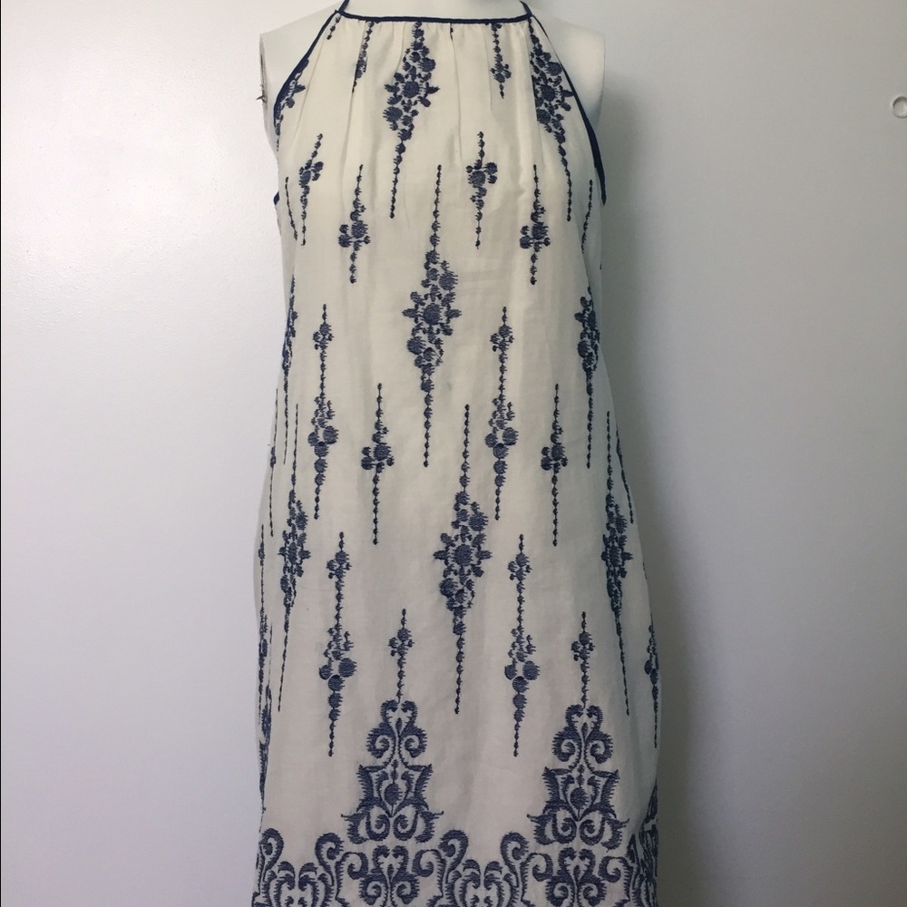 White and Blue Dress