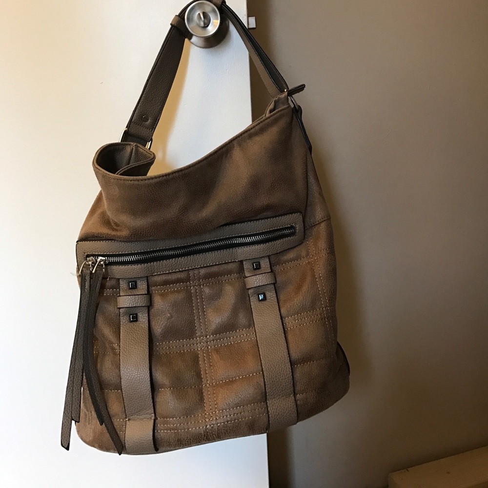 Great light brown Bucky bag.