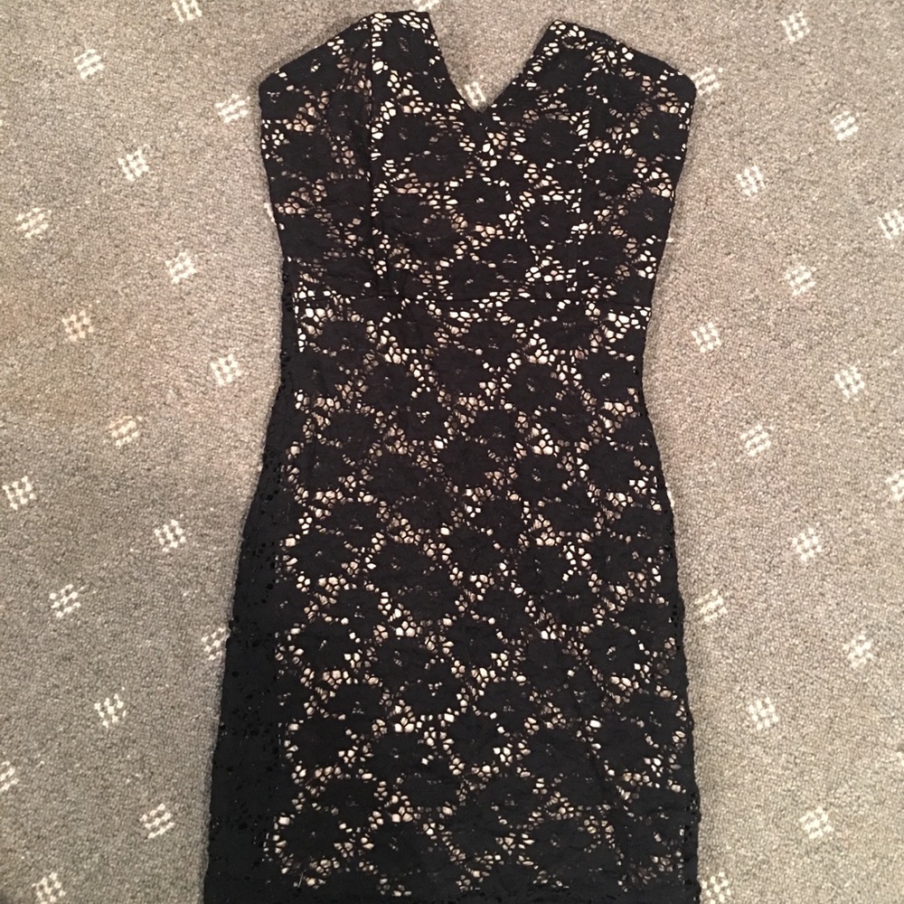 Nasty gal black and cream dress