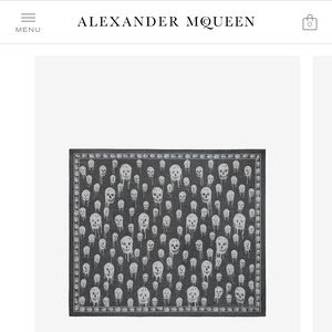 ALEXANDER MCQUEEN DRIPPING SKULL SCARF