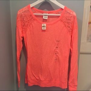 Brand New Victoria's Secret Pink Lace Top