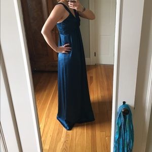 Beautiful BCBG gown with ruched v neckline