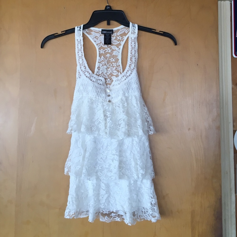 Light cream lace tank