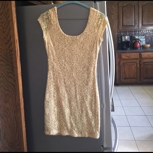 Charlotte Russe gold dress