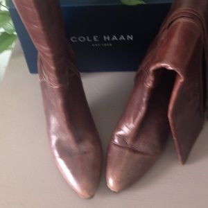 ⚠️SOLD⚠️ Cole Haan Chocolate Brown distressed Boots