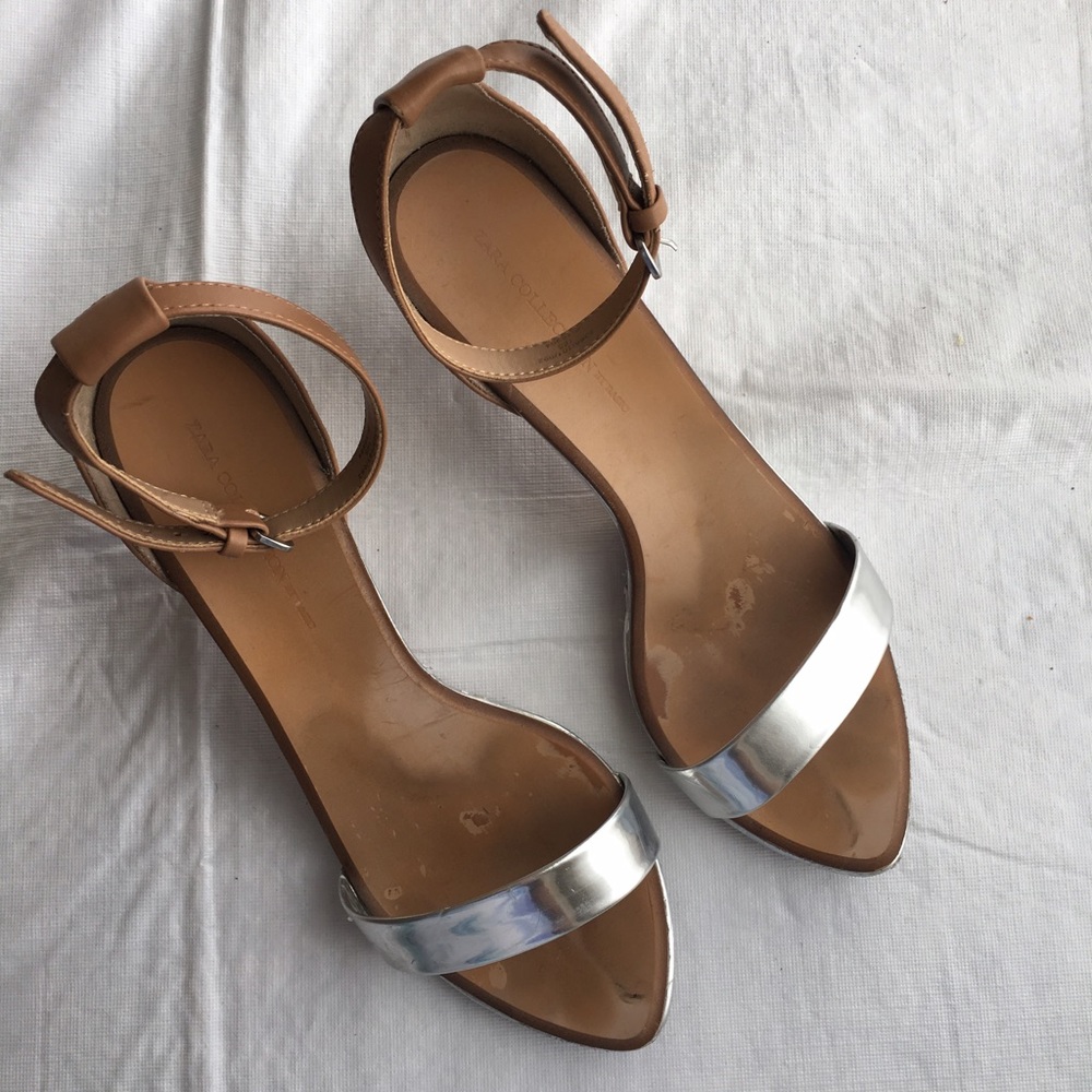 Zara metallic sandals