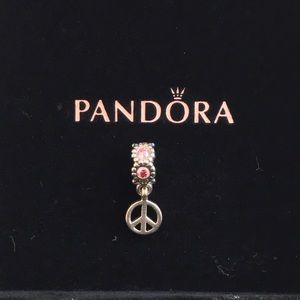 Pandora Peace Sign Dangle Charm