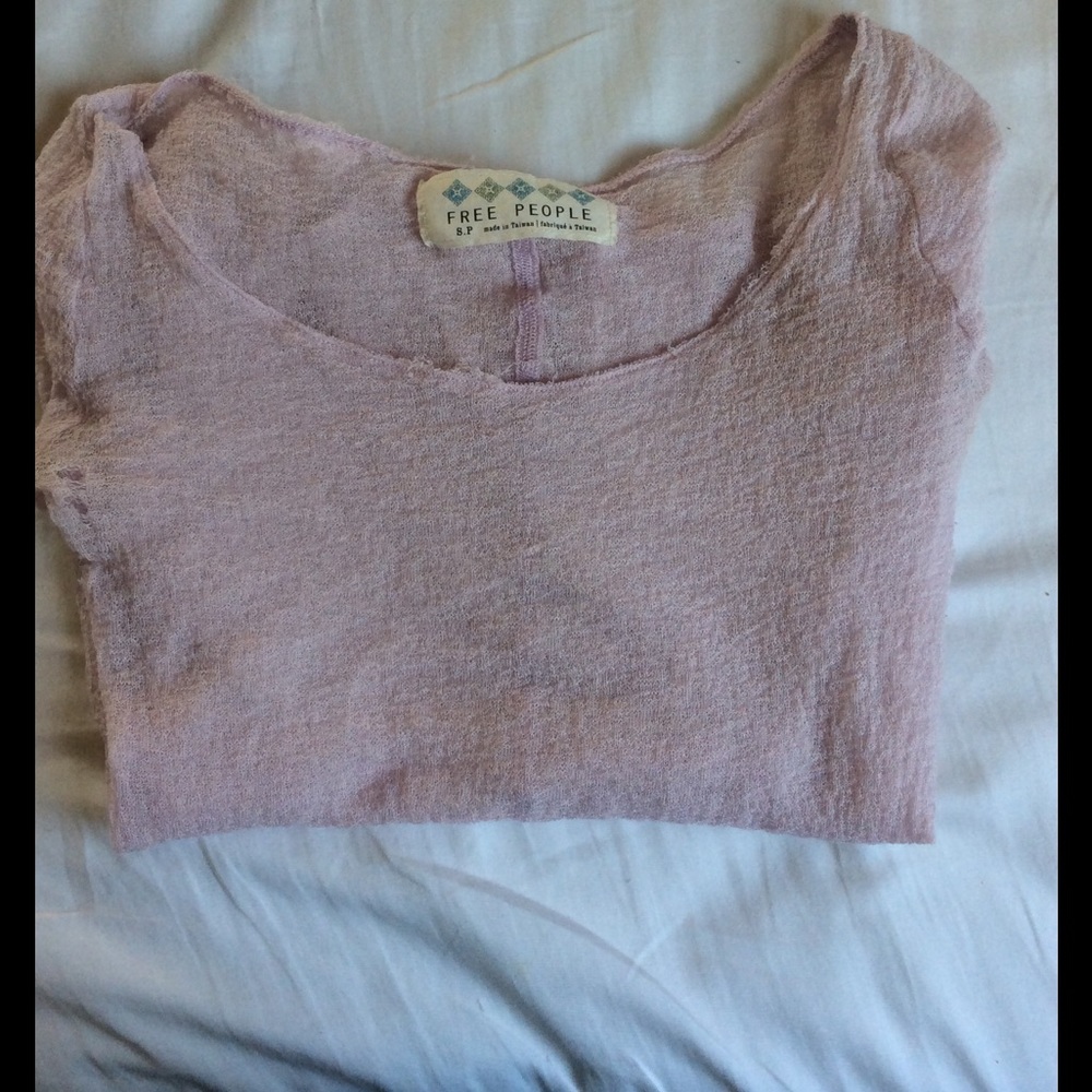 Free people sheer distressed top
