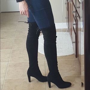 NWT Kaitlyn Pan black over the knee heeled boots