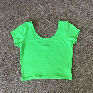 Lime green crop top