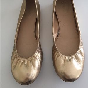 Jcrew cece metallic ballet flats size 8